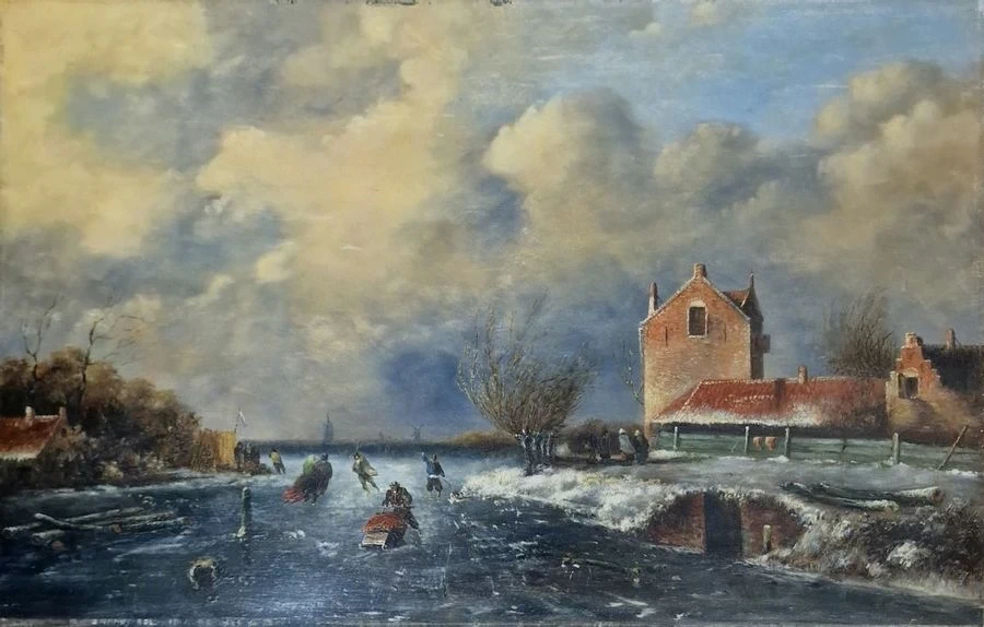 Charles Leickert - Pattinatori in un paesaggio invernale